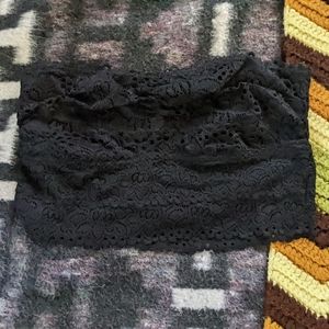 Black lace tube top